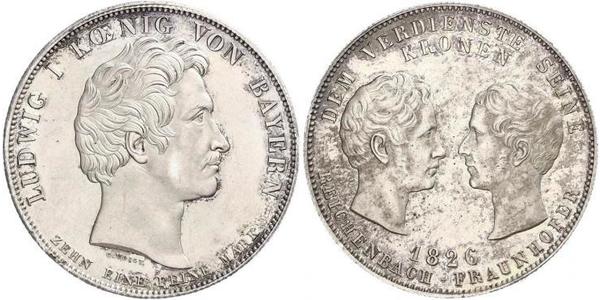 1 Thaler Royaume de Bavière (1806 - 1918) Argent 