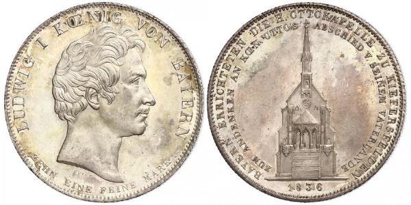 1 Thaler Royaume de Bavière (1806 - 1918) Argent Louis Ier de Bavière(1786 – 1868)