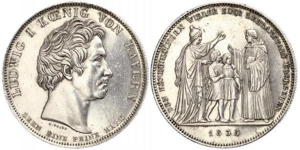 1 Thaler Royaume de Bavière (1806 - 1918) Argent Louis Ier de Bavière(1786 – 1868)