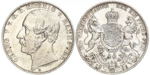 1 Thaler Royaume de Hanovre (1814 - 1866) Argent Georges V de Hanovre (1819 - 1878)