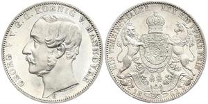 1 Thaler Royaume de Hanovre (1814 - 1866) Argent Georges V de Hanovre (1819 - 1878)