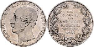 1 Thaler Royaume de Hanovre (1814 - 1866) Argent Georges V de Hanovre (1819 - 1878)