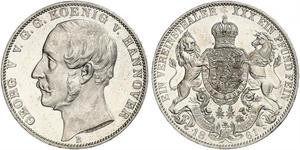 1 Thaler Royaume de Hanovre (1814 - 1866) Argent Georges V de Hanovre (1819 - 1878)