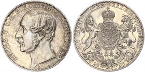 1 Thaler Royaume de Hanovre (1814 - 1866) Argent Georges V de Hanovre (1819 - 1878)