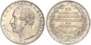 1 Thaler Royaume de Hanovre (1814 - 1866) Argent Georges V de Hanovre (1819 - 1878)