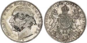 1 Thaler Royaume de Hanovre (1814 - 1866) Argent Georges V de Hanovre (1819 - 1878)