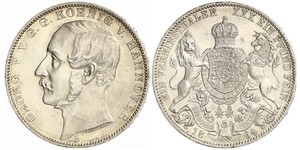 1 Thaler Royaume de Hanovre (1814 - 1866) Argent Georges V de Hanovre (1819 - 1878)