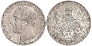 1 Thaler Royaume de Hanovre (1814 - 1866) Argent Georges V de Hanovre (1819 - 1878)