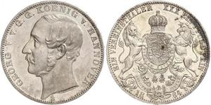 1 Thaler Royaume de Hanovre (1814 - 1866) Argent Georges V de Hanovre (1819 - 1878)