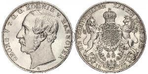 1 Thaler Royaume de Hanovre (1814 - 1866) Argent Georges V de Hanovre (1819 - 1878)