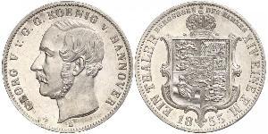 1 Thaler Royaume de Hanovre (1814 - 1866) Argent Georges V de Hanovre (1819 - 1878)