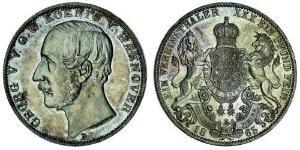 1 Thaler Royaume de Hanovre (1814 - 1866) Argent Georges V de Hanovre (1819 - 1878)