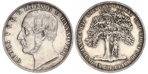 1 Thaler Royaume de Hanovre (1814 - 1866) Argent Georges V de Hanovre (1819 - 1878)