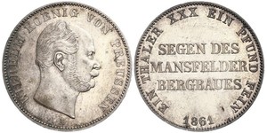 1 Thaler Royaume de Prusse (1701-1918) Argent Wilhelm I, German Emperor (1797-1888)