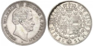 1 Thaler Royaume de Prusse (1701-1918) Argent Frédéric-Guillaume III de Prusse (1770 -1840)