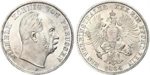 1 Thaler Royaume de Prusse (1701-1918) Argent Wilhelm I, German Emperor (1797-1888)