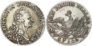 1 Thaler Royaume de Prusse (1701-1918) Argent Frédéric II de Prusse (1712 – 1786)