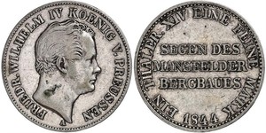 1 Thaler Royaume de Prusse (1701-1918) Argent Frédéric-Guillaume IV de Prusse (1795 - 1861)