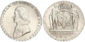 1 Thaler Royaume de Prusse (1701-1918) Argent Frédéric-Guillaume III de Prusse (1770 -1840)