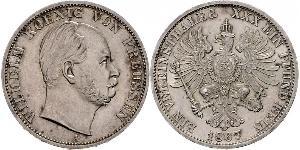 1 Thaler Royaume de Prusse (1701-1918) Argent Wilhelm I, German Emperor (1797-1888)