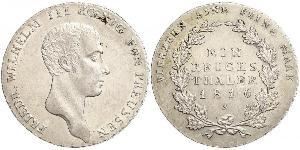 1 Thaler Royaume de Prusse (1701-1918) Argent Frédéric-Guillaume III de Prusse (1770 -1840)