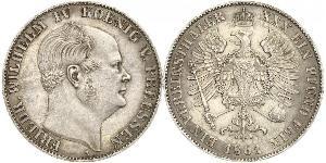 1 Thaler Royaume de Prusse (1701-1918) Argent Frédéric-Guillaume IV de Prusse (1795 - 1861)