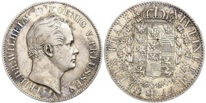 1 Thaler Royaume de Prusse (1701-1918) Argent Frédéric-Guillaume IV de Prusse (1795 - 1861)