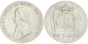 1 Thaler Royaume de Prusse (1701-1918) Argent Frédéric-Guillaume III de Prusse (1770 -1840)