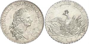 1 Thaler Royaume de Prusse (1701-1918) Argent Frédéric II de Prusse (1712 – 1786)