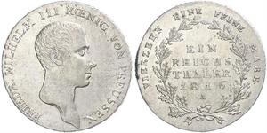 1 Thaler Royaume de Prusse (1701-1918) Argent Frédéric-Guillaume III de Prusse (1770 -1840)