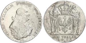 1 Thaler Royaume de Prusse (1701-1918) Argent Frédéric-Guillaume II de Prusse