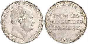 1 Thaler Royaume de Prusse (1701-1918) Argent Frédéric-Guillaume IV de Prusse (1795 - 1861)