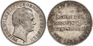 1 Thaler Royaume de Prusse (1701-1918) Argent Frédéric-Guillaume IV de Prusse (1795 - 1861)