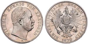 1 Thaler Royaume de Prusse (1701-1918) Argent Wilhelm I, German Emperor (1797-1888)