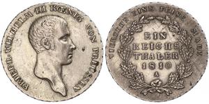 1 Thaler Royaume de Prusse (1701-1918) Argent Frédéric-Guillaume III de Prusse (1770 -1840)