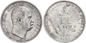 1 Thaler Royaume de Prusse (1701-1918) Argent Wilhelm I, German Emperor (1797-1888)