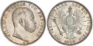 1 Thaler Royaume de Prusse (1701-1918) Argent Wilhelm I, German Emperor (1797-1888)