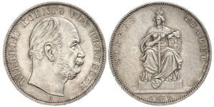 1 Thaler Royaume de Prusse (1701-1918) Argent Wilhelm I, German Emperor (1797-1888)