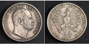 1 Thaler Royaume de Prusse (1701-1918) Argent Wilhelm I, German Emperor (1797-1888)