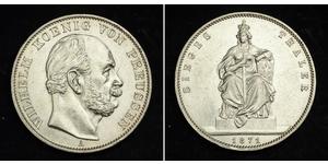 1 Thaler Royaume de Prusse (1701-1918) Argent Wilhelm I, German Emperor (1797-1888)