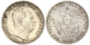 1 Thaler Royaume de Prusse (1701-1918) Argent Wilhelm I, German Emperor (1797-1888)