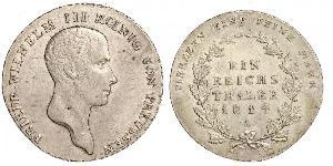 1 Thaler Royaume de Prusse (1701-1918) Argent Frédéric-Guillaume III de Prusse (1770 -1840)