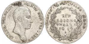 1 Thaler Royaume de Prusse (1701-1918) Argent Frédéric-Guillaume III de Prusse (1770 -1840)