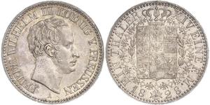 1 Thaler Royaume de Prusse (1701-1918) Argent Frédéric-Guillaume III de Prusse (1770 -1840)