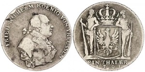 1 Thaler Royaume de Prusse (1701-1918) Argent Frédéric-Guillaume II de Prusse