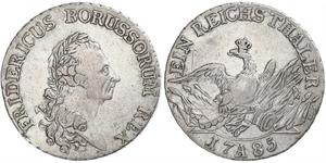 1 Thaler Royaume de Prusse (1701-1918) Argent Frédéric II de Prusse (1712 – 1786)