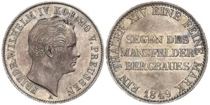 1 Thaler Royaume de Prusse (1701-1918) Argent Frédéric-Guillaume IV de Prusse (1795 - 1861)