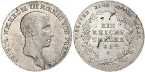 1 Thaler Royaume de Prusse (1701-1918) Argent Frédéric-Guillaume III de Prusse (1770 -1840)