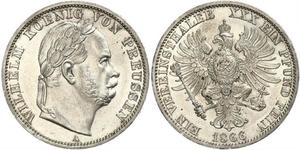 1 Thaler Royaume de Prusse (1701-1918) Argent Wilhelm I, German Emperor (1797-1888)