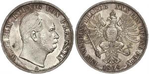 1 Thaler Royaume de Prusse (1701-1918) Argent Wilhelm I, German Emperor (1797-1888)